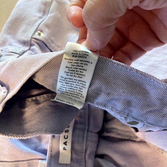 Pac Sun Women's Jeans Pale Purple Slim taper 29x30 - Picture 5 of 9